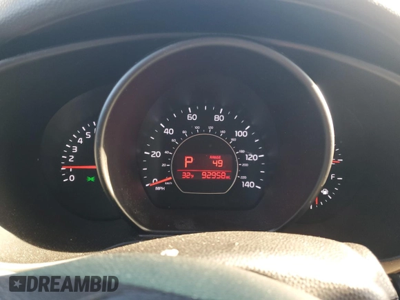 2015 Kia Soul with VIN KNDJN2A28F7236350, listed as a Copart auction lot 41474255 with 92,958 mi miles and Salvage Title. Bid and sale history available at carsss.com. Image 9.
