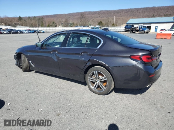 2021 BMW 5 Series 530i xDrive with VIN WBA13BJ0XMWX14935, listed as a Copart auction lot 49419975 with Not Provided miles and Clean Title. Bid and sale history available at carsss.com. Image 2.