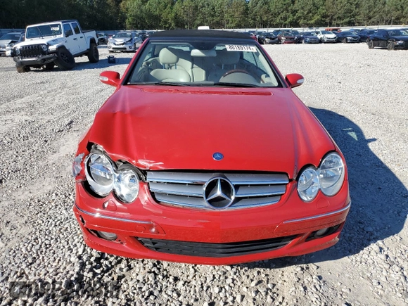 2009 Mercedes-Benz CLK 350 with VIN WDBTK56F09T106832, listed as a Copart auction lot 80189174 with 152,662 mi miles and Salvage Title. Bid and sale history available at DreamBid. Image 5.