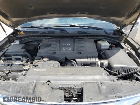 2017 Infiniti QX80 with VIN JN8AZ2NFXH9643163, listed as a Copart auction lot 54814805 with 199,586 mi miles and Salvage title. Bid and sale history available at DreamBid. Image 12.