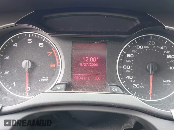 2009 Audi A4 2.0T Prem with VIN WAULF78K69N038646, listed as a IAAI auction lot 42095493 with 96,041 mi miles. Bid and sale history available at carsss.com. Image 7.