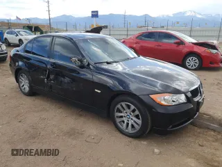 2007 BMW 3 Series 328i with VIN WBAVA33517KX74605, listed as a Copart auction lot 54376065 with 128,773 mi miles and Salvage Title. Bid and sale history available at DreamBid. Image 4.