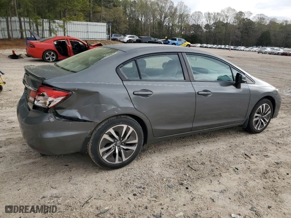 2013 Honda Civic Sdn LX with VIN 2HGFB2F56DH599198, listed as a Copart auction lot 51255195 with 122,112 mi miles and Salvage Title. Bid and sale history available at carsss.com. Image 3.
