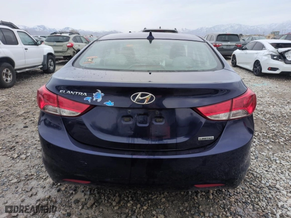 2012 Hyundai Elantra Limited with VIN 5NPDH4AE5CH089258, listed as a Copart auction lot 42236475 with 106,868 mi miles and Salvage Title. Bid and sale history available at carsss.com. Image 6.