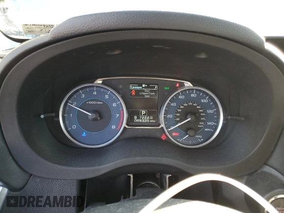 2016 Subaru Impreza Special Sports Limited z VIN JF1GPAU67G8275980, wystawiony jako Copart lot #53682055 z przebiegiem 68 335 mil mil oraz Szkoda całkowita • Salvage title. Historia ofert i sprzedaży dostępna na DreamBid. Obrazek 9.