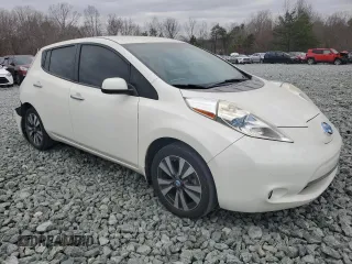 2014 Nissan LEAF SL with VIN 1N4AZ0CP1EC331815, listed as a Copart auction lot 49393085 with 76,817 mi miles and Salvage Title. Bid and sale history available at carsss.com. Image 4.