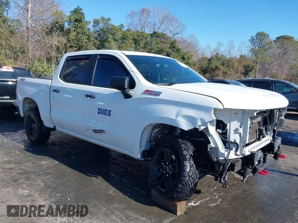 2021 Chevrolet Silverado 1500 Custom Trail Boss with VIN 1GCPYCEF5MZ233265, listed as a IAAI auction lot 37996179 with 47,247 mi miles and . Bid and sale history available at DreamBid. Image 1.