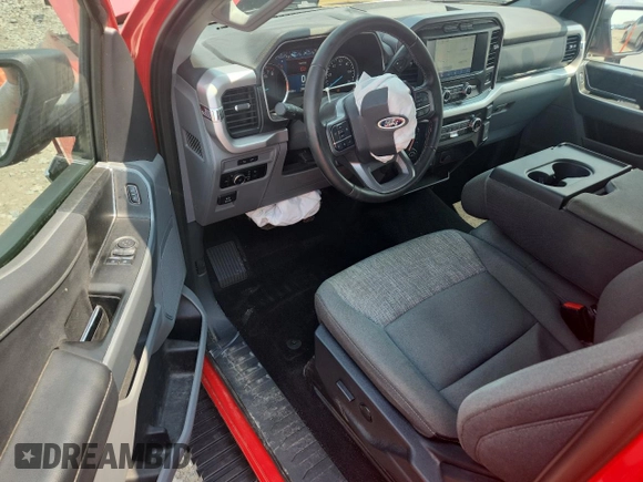 2023 Ford F-150 XL with VIN 1FTMF1C52PKE03201, listed as a Copart auction lot 59740895 with 36,713 mi miles and Salvage title. Bid and sale history available at DreamBid. Image 8.