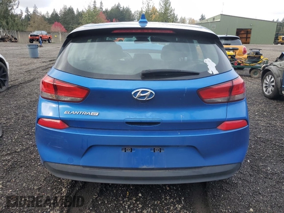 2018 Hyundai Elantra GT with VIN KMHH35LE4JU034043, listed as a Copart auction lot 79347134 with 0 mi miles and Salvage Title. Bid and sale history available at carsss.com. Image 6.