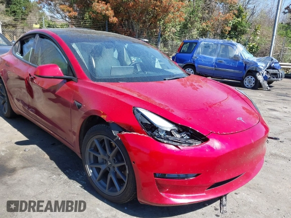 2022 Tesla Model 3 Long Range with VIN 5YJ3E1EB1NF272452, listed as a IAAI auction lot 41897358 with 78,458 mi miles and . Bid and sale history available at DreamBid. Image 6.