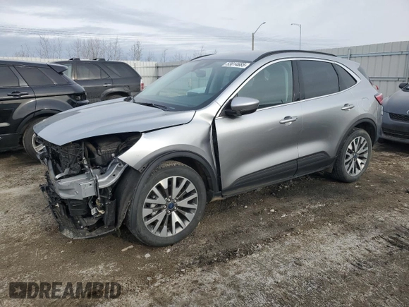 2022 Ford Escape Titanium with VIN 1FMCU9J94NUB02822, listed as a Copart auction lot 53014685 with 35,285 mi miles and Salvage title. Bid and sale history available at DreamBid. Image 1.