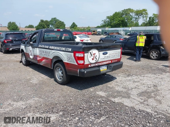 2021 Ford F-150 XL with VIN 1FTMF1CB6MKF05361, listed as a IAAI auction lot 42572745 with 96,147 mi miles and . Bid and sale history available at DreamBid. Image 3.