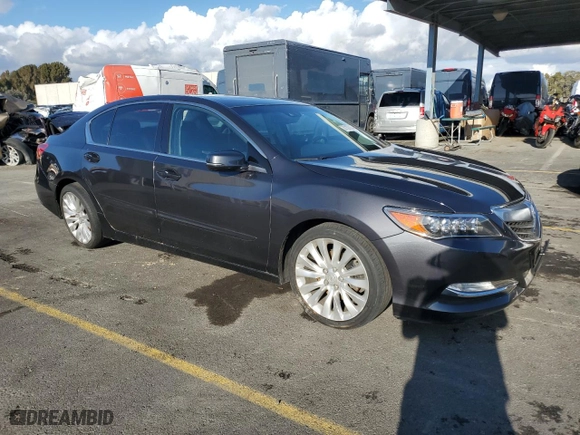 2014 Acura RLX Tech Pkg with VIN JH4KC1F59EC003492, listed as a Copart auction lot 81107054 with 112,095 mi miles and Salvage Title. Bid and sale history available at carsss.com. Image 4.