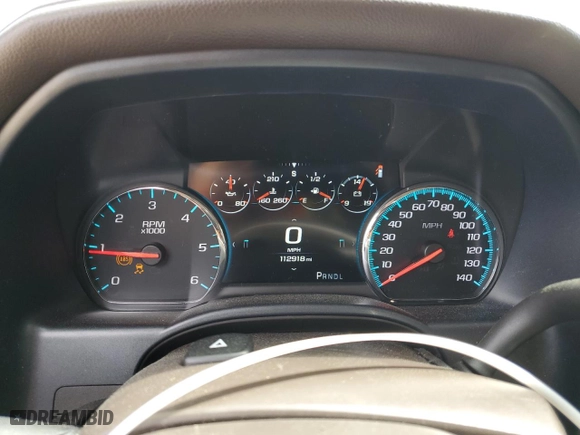 2018 GMC Sierra 1500 Denali with VIN 3GTU2PEJ7JG573691, listed as a Copart auction lot 49163205 with 112,918 mi miles and Salvage Title. Bid and sale history available at carsss.com. Image 9.