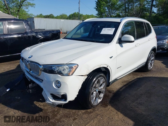 2017 BMW X3 xDrive28i with VIN 5UXWX9C39H0W77753, listed as a IAAI auction lot 42130802 with 76,854 mi miles and . Bid and sale history available at DreamBid. Image 6.