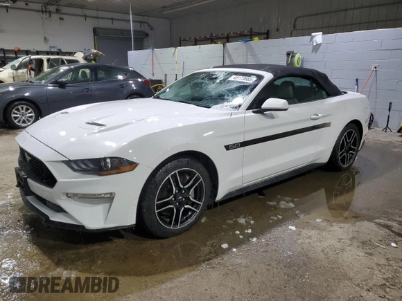 2021 Ford Mustang GT Premium with VIN 1FATP8FF1M5135621, listed as a Copart auction lot 45173665 with 31,731 mi miles and Salvage Title. Bid and sale history available at DreamBid. Image 1.