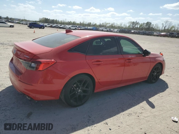 2024 Honda Civic Sedan Sport with VIN 2HGFE2F57RH515372, listed as a Copart auction lot 49588695 with 11,537 mi miles and Salvage Title. Bid and sale history available at carsss.com. Image 3.