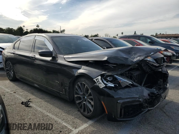 2021 BMW 7 Series 740i with VIN WBA7T2C01MCF51202, listed as a Copart auction lot 84522934 with Not provided miles and Salvage title. Bid and sale history available at DreamBid. Image 4.