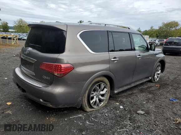 2014 Infiniti QX80 with VIN JN8AZ2NC4E9350828, listed as a Copart auction lot 72856614 with 80,717 mi miles and Salvage Title. Bid and sale history available at carsss.com. Image 3.