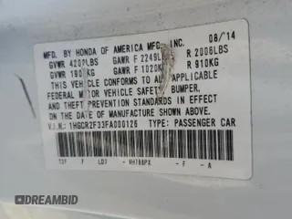 2015 Honda Accord Sedan LX with VIN 1HGCR2F33FA000126, listed as a Copart auction lot 51714905 with 112,748 mi miles and Salvage Title. Bid and sale history available at carsss.com. Image 14.