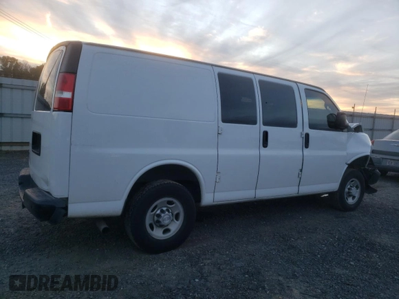 2016 Chevrolet Express Cargo with VIN 1GCWGAFF2G1254028, listed as a Copart auction lot 79596474 with Not provided miles and Salvage title. Bid and sale history available at DreamBid. Image 3.