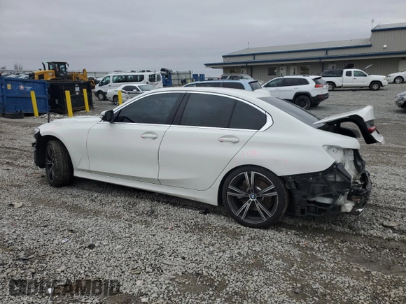 2021 BMW 3 Series 330i with VIN 3MW5R1J02M8C19809, listed as a Copart auction lot 47444745 with 89,647 mi miles and Salvage Title. Bid and sale history available at carsss.com. Image 2.