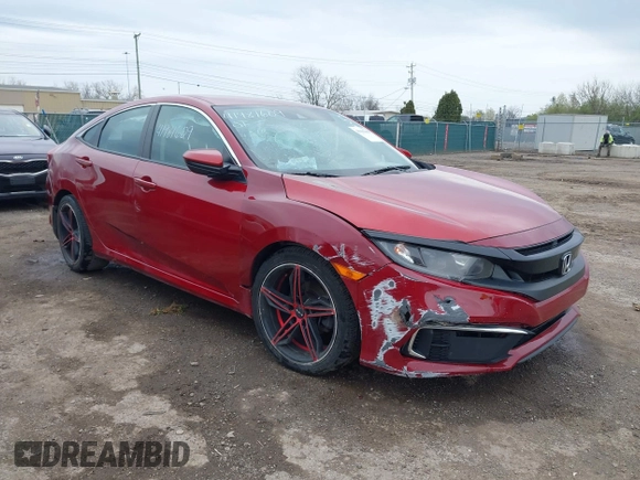 2020 Honda Civic LX with VIN 2HGFC2F69LH541980, listed as a IAAI auction lot 41981609 with 75,458 mi miles and . Bid and sale history available at DreamBid. Image 1.