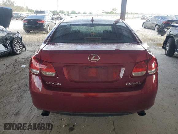 2007 Lexus GS 350 with VIN JTHBE96S170015784, listed as a Copart auction lot 51471335 with 222,084 mi miles and Salvage Title. Bid and sale history available at carsss.com. Image 6.