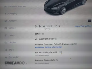2017 Tesla Model S 60 z VIN 5YJSA1E17HF179051, wystawiony jako IAAI lot #42430013 z przebiegiem 201 174 mil mil oraz . Historia ofert i sprzedaży dostępna na DreamBid. Obrazek 7.