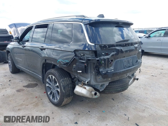 2021 Jeep Grand Cherokee Overland with VIN 1C4RJKDG2M8132417, listed as a IAAI auction lot 42108830 with 38,092 mi miles and . Bid and sale history available at DreamBid. Image 6.