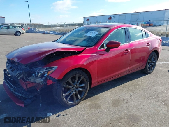 2016 Mazda 6 i Grand Touring with VIN JM1GJ1W51G1443203, listed as a IAAI auction lot 41247354 with 144,840 mi miles. Bid and sale history available at carsss.com. Image 2.