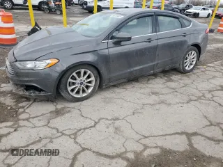 2017 Ford Fusion SE with VIN 3FA6P0HD2HR108909, listed as a Copart auction lot 50010495 with 57,613 mi miles and Salvage Title. Bid and sale history available at DreamBid. Image 1.