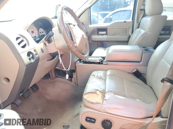2006 Ford F-150 XLT with VIN 1FTPW12566KA90649, listed as a Copart auction lot 63287565 with 245,951 mi miles and Salvage title. Bid and sale history available at DreamBid. Image 7.
