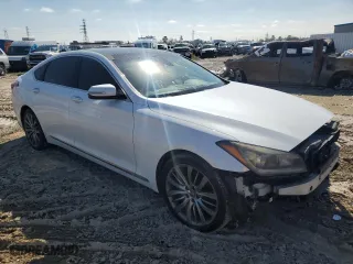 2015 Hyundai Genesis 5.0L with VIN KMHGN4JF7FU041748, listed as a Copart auction lot 45913585 with 132,109 mi miles and Salvage Title. Bid and sale history available at carsss.com. Image 4.
