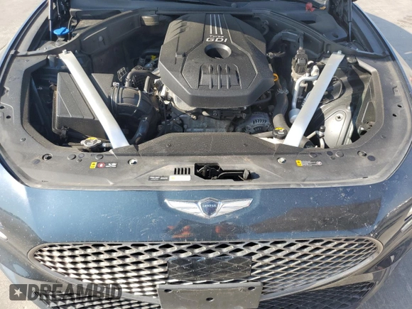 2022 Genesis G70 2.0T with VIN KMTG34TA1NU094232, listed as a Copart auction lot 67661714 with 43,350 mi miles and Salvage Title. Bid and sale history available at carsss.com. Image 11.