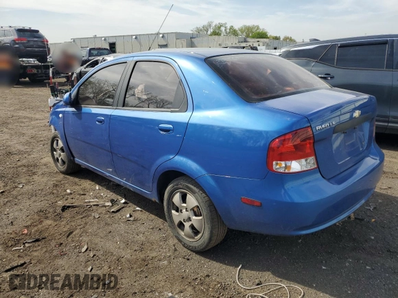 2006 Chevrolet Aveo LS with VIN KL1TD56696B575499, listed as a Copart auction lot 54780455 with 125,167 mi miles and Salvage title. Bid and sale history available at DreamBid. Image 2.
