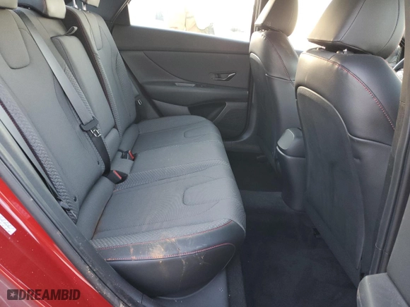 2023 Hyundai Elantra N Line with VIN KMHLR4AF1PU427716, listed as a Copart auction lot 45559385 with 31,622 mi miles and Salvage Title. Bid and sale history available at carsss.com. Image 10.