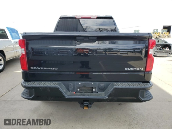 2020 Chevrolet Silverado 1500 Custom with VIN 1GCPWBEH9LZ175287, listed as a Copart auction lot 46489055 with 59,388 mi miles and Salvage Title. Bid and sale history available at carsss.com. Image 6.