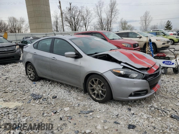 2015 Dodge Dart SXT z VIN 1C3CDFBB0FD201096, wystawiony jako Copart lot #54091285 z przebiegiem 182 687 mil mil oraz Czysty tytuł • Clean title. Historia ofert i sprzedaży dostępna na DreamBid. Obrazek 4.