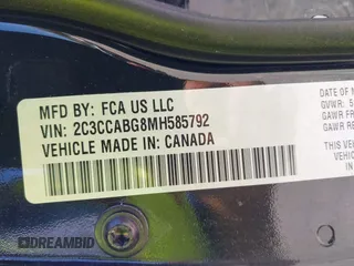 2021 Chrysler 300 with VIN 2C3CCABG8MH585792, listed as a IAAI auction lot 41878292 with 44,463 mi miles. Bid and sale history available at carsss.com. Image 9.