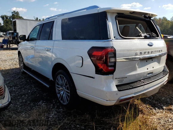 2023 Ford Expedition Max Platinum с VIN 1FMJK1M87PEA00560, выставлен на аукционе Copart как лот 74485924 с пробегом 24 456 миль миль и Списание • Salvage title. История ставок и продаж доступна на DreamBid. Изображение 2.