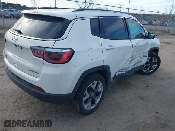 2020 Jeep Compass Limited with VIN 3C4NJDCB8LT127027, listed as a IAAI auction lot 41724110 with 94,896 mi miles and . Bid and sale history available at DreamBid. Image 4.