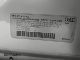 2013 Audi A8 4.0L с VIN WAUA2AFD5DN017770, выставлен на аукционе IAAI как лот 41255625 с пробегом 115 993 миль миль и . История ставок и продаж доступна на DreamBid. Изображение 9.