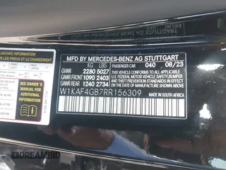2024 Mercedes-Benz C 300 with VIN W1KAF4GB7RR156309, listed as a IAAI auction lot 42008478 with 5,350 mi miles and . Bid and sale history available at DreamBid. Image 9.