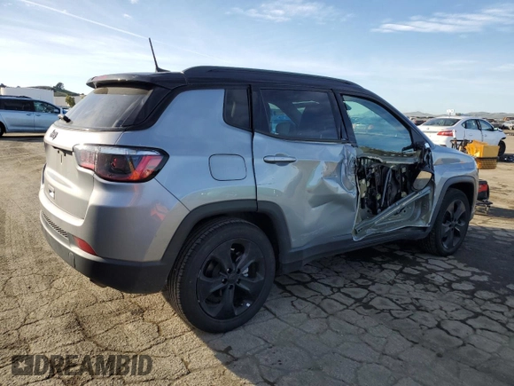 2021 Jeep Compass Altitude with VIN 3C4NJCBB3MT603861, listed as a Copart auction lot 46654955 with 69,408 mi miles and Salvage title. Bid and sale history available at DreamBid. Image 3.