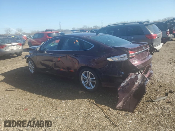 2018 Ford Fusion SE with VIN 3FA6P0HD1JR211017, listed as a Copart auction lot 48251365 with 48,363 mi miles and Salvage Title. Bid and sale history available at DreamBid. Image 2.