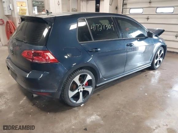 2017 Volkswagen Golf GTI S with VIN 3VW447AU9HM056346, listed as a IAAI auction lot 41727304 with 51,566 mi miles. Bid and sale history available at carsss.com. Image 4.