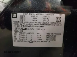2011 GMC Terrain SLT-1 with VIN 2CTFLVEC2B6437675, listed as a Copart auction lot 76407814 with 125,283 mi miles and Salvage Title. Bid and sale history available at carsss.com. Image 15.