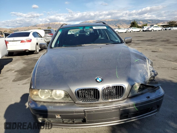 2002 BMW 5 Series 525iAT with VIN WBADS434X2GE10428, listed as a Copart auction lot 78684644 with 183,737 mi miles and Salvage Title. Bid and sale history available at carsss.com. Image 5.