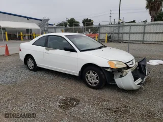 2002 Honda Civic LX with VIN 1HGEM21502L108055, listed as a Copart auction lot 73056704 with 253,586 mi miles and Salvage Title. Bid and sale history available at carsss.com. Image 4.